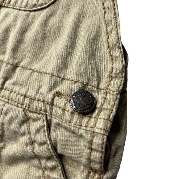 OshKosh B'Gosh Bib Overalls Baby 12 Months Tan Diaper Access - Picture 8 of 11